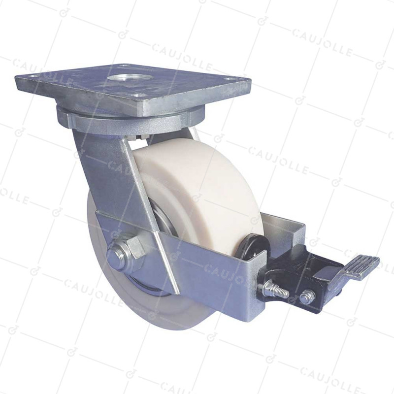 ROTANTE GIRATORIA CON FRENOS DE NAILON DIÁMETRO 250 MM CARGA 7500 KG - STEC NYLON 250P CON FRENOS
