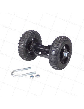 Ruedas DE BARRERA FIJA DIÁMETRO 160 MM CARGA 150 KG TUBO 35 A 48 MM • Caujolle