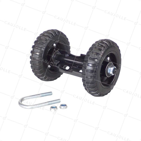 Ruedas DE BARRERA FIJA DIÁMETRO 160 MM CARGA 150 KG TUBO 35 A 48 MM • Caujolle