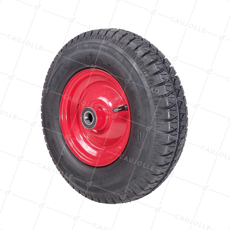 RUEDA DE MÁQUINA AGRÍCOLA REFORZADA, 4 PLIEGUES, DIÁMETRO DE 400 MM, CARGA DE 260 KG, EJE DE 25 MM - S2600B25 4PR