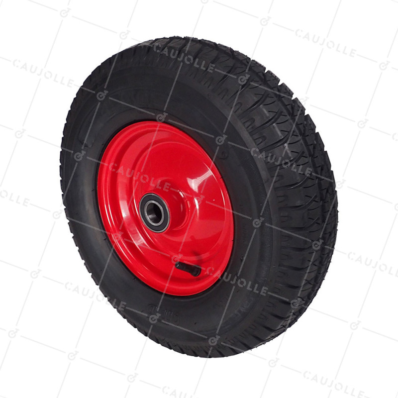 RUEDA DE MÁQUINA AGRÍCOLA REFORZADA, 6 PLIEGUES, DIÁMETRO DE 400 MM, CARGA DE 330 KG, EJE DE 25 MM DE BOLAS - S2600B25 6PR