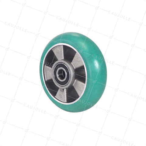RUEDA INDUSTRIAL DE ELASTANO LIGERO, DIÁMETRO DE 160 MM, CARGA DE 550 KG, EJE DE 20 MM - S2016 160 • Caujolle