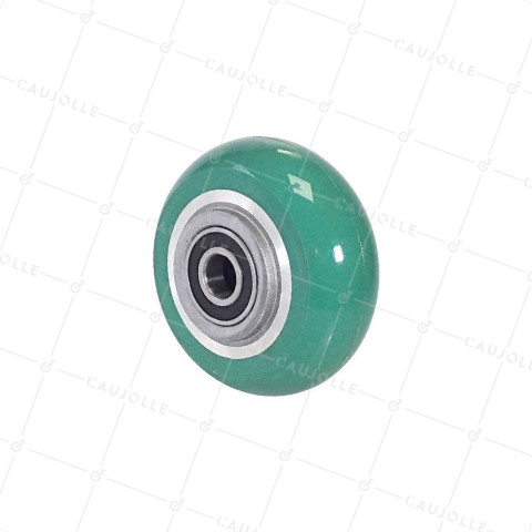 RUEDA INDUSTRIAL DE ELASTANO LIGERO, DIÁMETRO DE 125 MM, CARGA DE 400 KG Y EJE DE 20 MM - S2016 125 • Caujolle