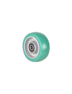 Rueda INDUSTRIAL DE POLIURETANO FLEXIBLE DIÁMETRO 100 MM CARGA 250 KG EJE 12 MM - S2016 100 RB12