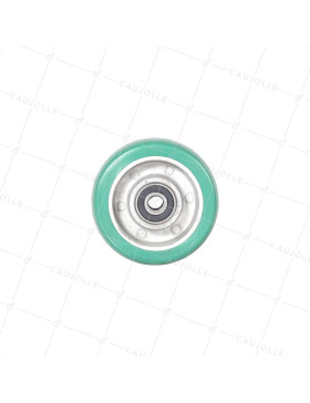 Rueda INDUSTRIAL DE POLIURETANO FLEXIBLE DIÁMETRO 100 MM CARGA 250 KG EJE 12 MM - S2016 100 RB12