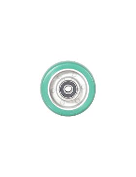 Rueda INDUSTRIAL DE POLIURETANO FLEXIBLE DIÁMETRO 100 MM CARGA 250 KG EJE 12 MM - S2016 100 RB12