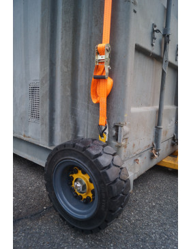 ROUES DE CONTAINER A TRACTER A FIXATION LATERALE DIAMETRE 413 MM CHARGE 3000 KG