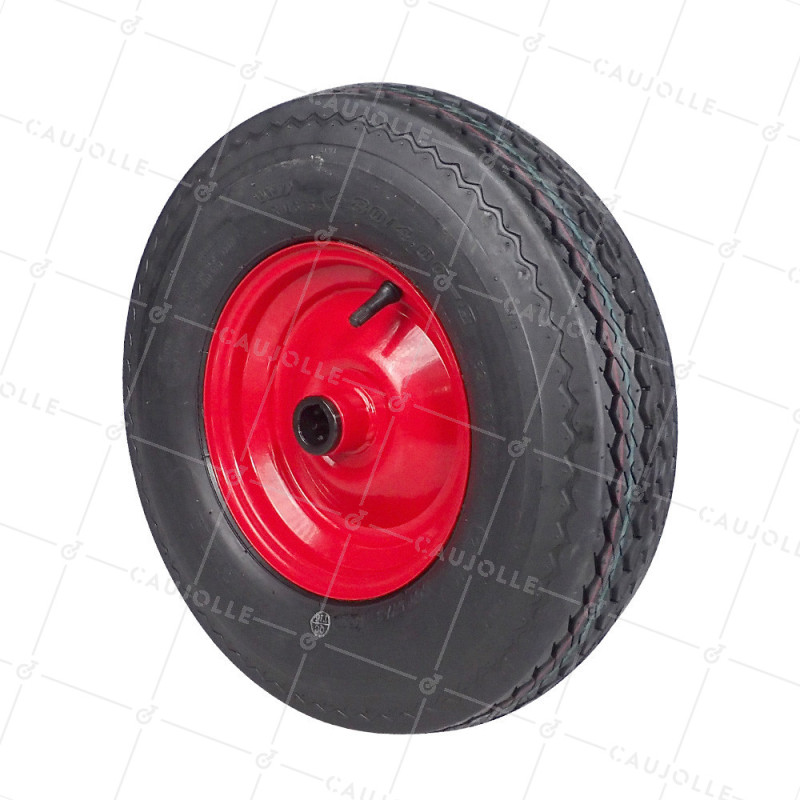 RUEDA DE MÁQUINA AGRÍCOLA, 4 PLIEGUES, DIÁMETRO DE 400 MM, CARGA DE 260 KG, EJE DE 25 MM RODILLOS - S2600R25 4PR