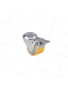 Rotante FIJACIÓN EXTRA BAJA A Orificio de fijación CON FRENOS CARGA FUERTE DIÁMETRO 50 MM ALTURA 72 MM CARGA 150 KG - SURB 50 OAF • Caujolle