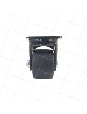 Rotante PIVOTANTE EXTRA BAJA EN NYLON FIBRA DIÁMETRO 75 MM CARGA 600 KG - BLACK SURB 75P
