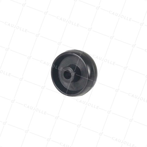 Rueda POLIAMIDA NYLON NEGRO DIÁMETRO 50 MM CARGA 100KG EJE 9 MM - 450 50/20 LM28 L9 NEGRO • Caujolle