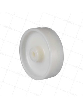 Rueda NYLON REFORZADO CARGA FUERTE DIÁMETRO 250 MM CARGA 250 KG EJE 12 MM LISO - S2450 125R/40 LM45 L12 • Caujolle