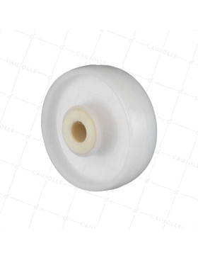 Rueda NYLON REFORZADA CARGA FUERTE DIÁMETRO 125 MM CARGA 200 KG EJE 20 MM LISO - S2450 125/40 LM60 L20 • Caujolle