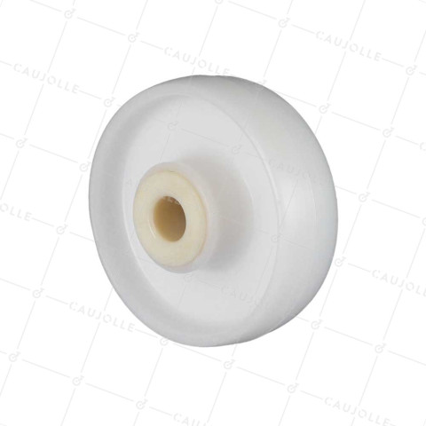 Rueda NYLON REFORZADA CARGA FUERTE DIÁMETRO 125 MM CARGA 200 KG EJE 20 MM LISO - S2450 125/40 LM60 L20 • Caujolle
