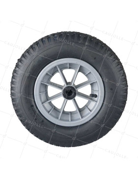 RUEDA DE CARRETILLA INFLABLE ULTRA REFORZADA PARA ALBAÑILES, DIÁMETRO DE 400 MM, CARGA DE 150 KG, EJE DE 20 MM - S1006 4PRP