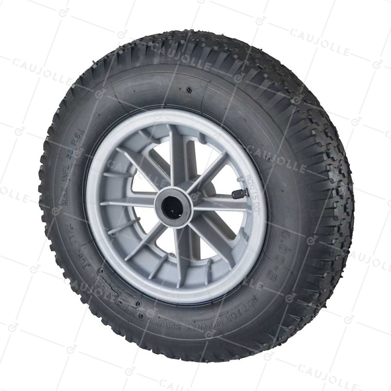 RUEDA DE CARRETILLA INFLABLE ULTRA REFORZADA PARA ALBAÑILES, DIÁMETRO DE 400 MM, CARGA DE 250 KG, EJE DE 25 MM - S1006 4PRP