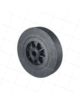 Rueda DE MANUTENCIÓN DE CAUCHO DIÁMETRO 200 MM CARGA 200KG EJE 20 MM - S2000PS 200 L20 • Caujolle