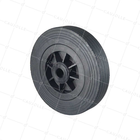 Rueda DE MANUTENCIÓN DE CAUCHO DIÁMETRO 200 MM CARGA 200KG EJE 20 MM - S2000PS 200 L20 • Caujolle