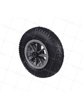 Rueda de carretilla INFLABLE ULTRA REFORZADA DIÁMETRO 400 MM CARGA 150 KG PARA EJE DE 16 MM CON Cojinete A BOLAS - S1006P 400/8 4PR AGR R BOLAS 16 • Caujolle