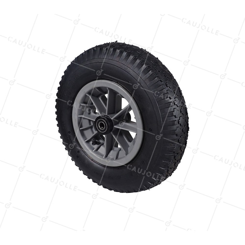 Rueda de carretilla INFLABLE ULTRA REFORZADA DIÁMETRO 400 MM CARGA 150 KG PARA EJE DE 16 MM CON Cojinete A BOLAS - S1006P 400/8 