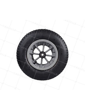 Rueda de carretilla INFLABLE ULTRA REFORZADA DIÁMETRO 400 MM CARGA 150 KG PARA EJE DE 16 MM CON Cojinete A BOLAS - S1006P 400/8 