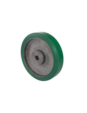 Rueda DE ENTRENAMIENTO A CLAVETER EN POLIURETANO SUAVE DIÁMETRO 250/50 MM CARGA 1100KG - SFPU SUAVE 250/50 A CLAVETER VERDE A25
