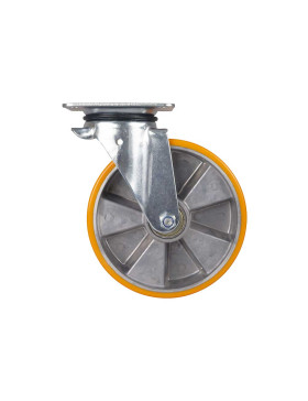 Rotante PIVOTANTE EN POLIURETANO LLANTA ALUMINIO DIÁMETRO 200 MM CARGA 300KG - S74AR 200