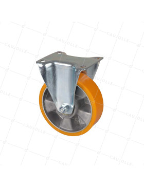 Rotante FIJA DE POLIURETANO CON LLANTA DE ALUMINIO DIÁMETRO 160 MM CARGA 300KG - S75AR 160 • Caujolle