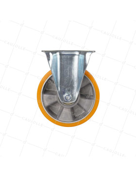 Rotante FIJA DE POLIURETANO CON LLANTA DE ALUMINIO DIÁMETRO 160 MM CARGA 300KG - S75AR 160