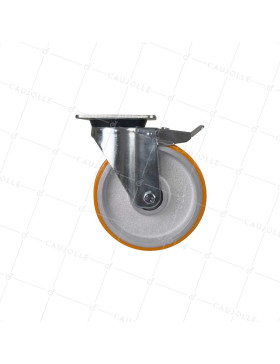 RUEDA GIRATORIA CON FRENO CON RUEDA DE FUNDICIÓN DIÁMETRO 200 MM CARGA 1000 KG CON FRENO DELANTERO - S78 SFPU 200 FRENO DELANTER