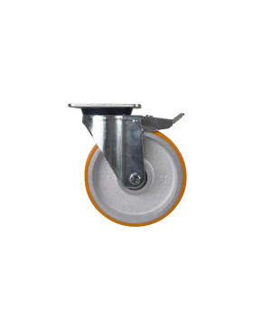 RUEDA GIRATORIA CON FRENO CON RUEDA DE FUNDICIÓN DIÁMETRO 200 MM CARGA 1000 KG CON FRENO DELANTERO - S78 SFPU 200 FRENO DELANTER