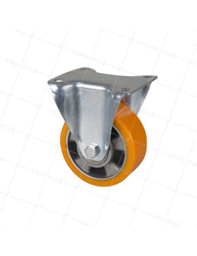 Rotante FIJA DE POLIURETANO CON LLANTA DE ALUMINIO DIÁMETRO 125 MM CARGA 350KG - S75AR 125 • Caujolle
